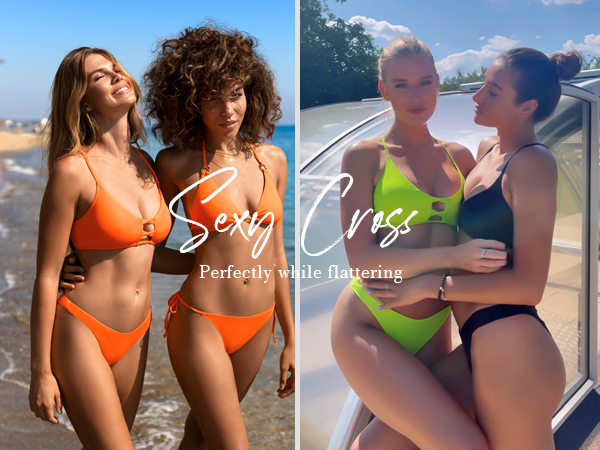 Strappy Triangle Bikini Set-2-3