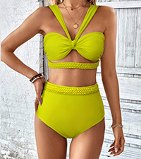 braided high waisted swimsuit