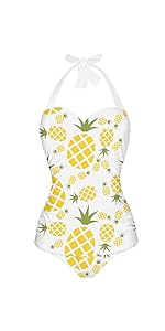 Pineapple One Piece Swimsuits for Women
