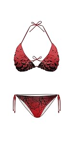 Goth Bat Triangle Bikini