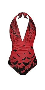 Goth Bat One Piece Bathing Suit