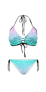 Gradient Mermaid String Bikini