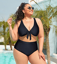 Womens Plus Size Bikini High Waisted Swimsuits Two Piece Bathing Suits