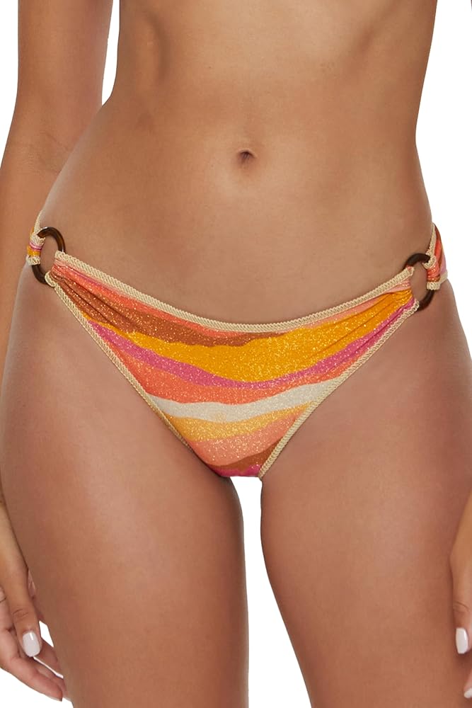 BECCA Women's Canyon Sunset Hipster Bikini Bottom, Cheeky Coverage, Swimwear Separates